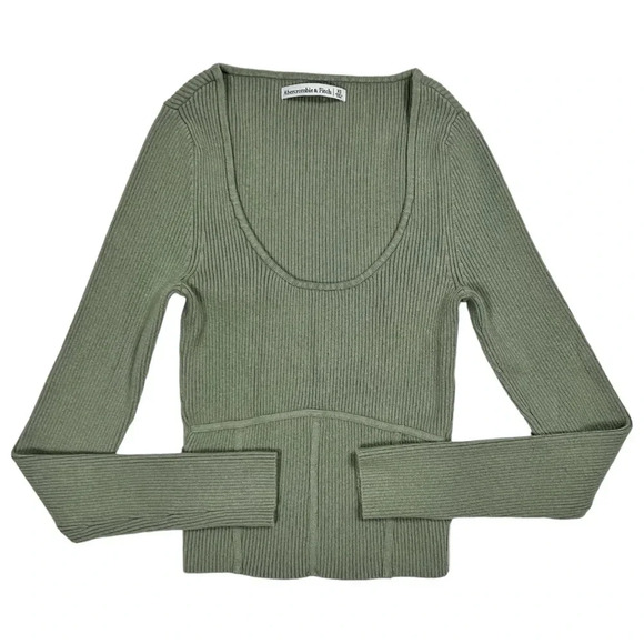 Abercrombie & Fitch Scoop Neck Long Sleeve Sweater - Picture 1 of 8